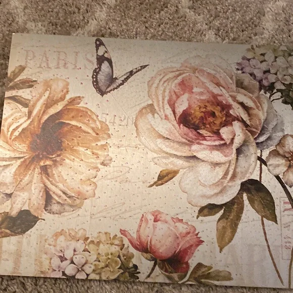 Beautiful Rose& Butterfly Art on Metal - Picture 5 of 13